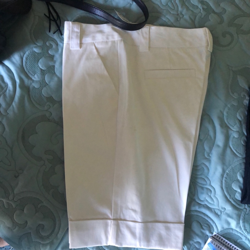Ladies white golf shorts
